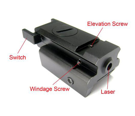 Tactiacl Compact Pistol Red Laser Sight Scope